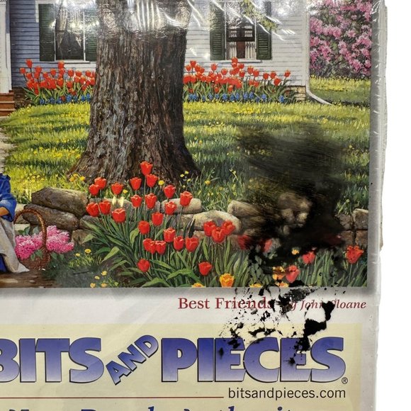 Bits And Pieces Best Friends 1000 Piece Jigsaw Puzzle Porch Flowers Cottage - Picture 5 of 10